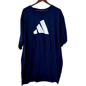 Adidas Men's Navy Blue‎ Big Logo AEROREADY T Shirt Size 4XL